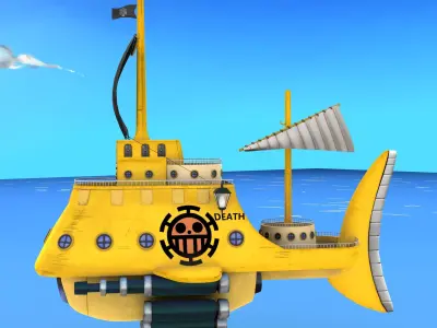 Heart Pirates Polar Tang ship 3D model