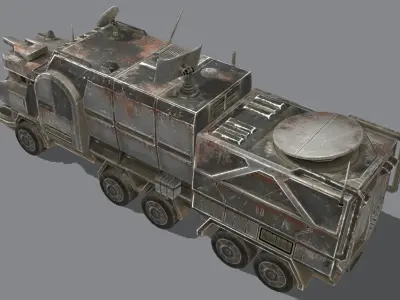 Next generation tank armored vehicles Low-poly 3D model