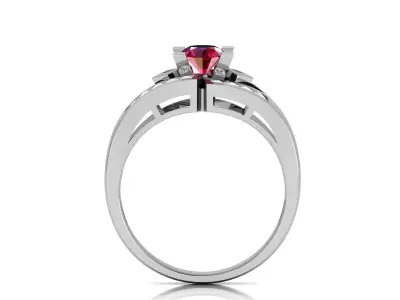 Women Ring  Render 3dm STL OBJ FBX Details 3D print model 28