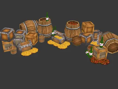 Cartoon Props Pack 3D model