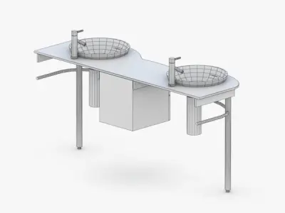 1568 - Sink Low-poly 3D model