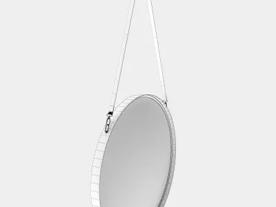 Round wall mirror 3D model purchase