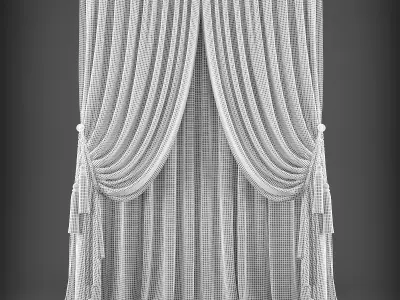Curtain Low-poly 3D model 127