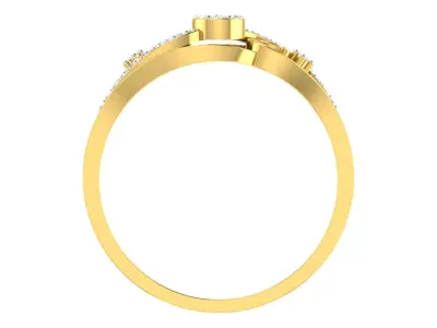 Light Weight Gold Diamond Rings-R-4101 3D print model