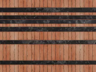 Polished Natural Pine Wood Planks PBR Seamless Texture
