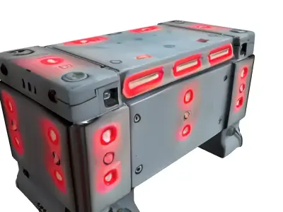 SciFi Industrial Crate Prop Low-poly 3D model