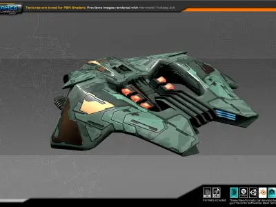 SF Fighter CR2 Low-poly 3D model