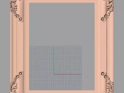 Photo frame 3D relief models STL Files used for CNC Router E982 3D model