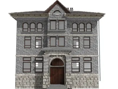 Mansion Building Low-poly 3D model