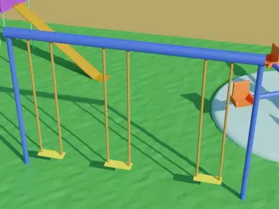 Child Park Low-poly 3D model