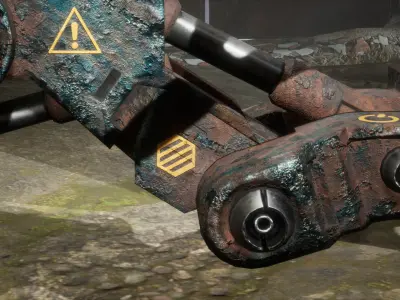 Mecha-Drone robot Low-poly 3D model