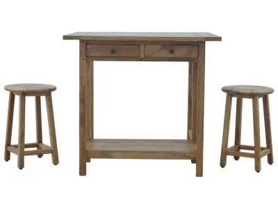 Amalie Breakfast Wood Diner Table ChairSet 3D model