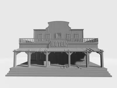 Wild west hotel 3D print model