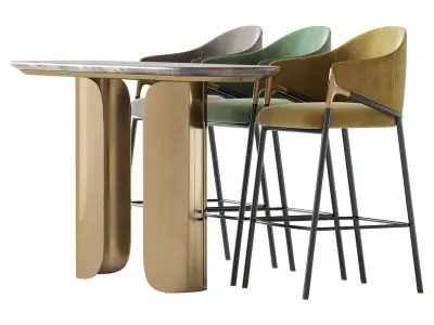 Gabriel Oval Table and Euler Counter 3D model