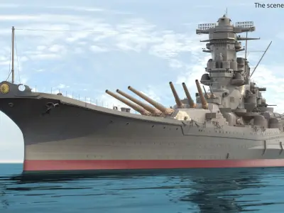  Japanese Battleship Yamato WWII Rigged 