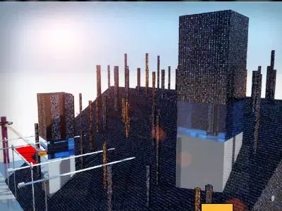 Sci Fi City Futuristic Architecture E1 E2 3D model