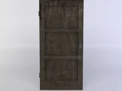 Door with two doors Low-poly 3D model