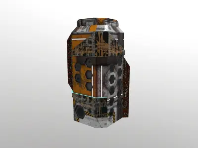 Cyberpunk City - Building 13 Low-poly 3D model