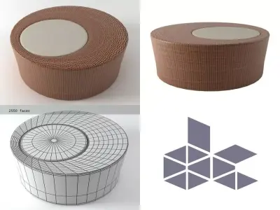 Hemisphere Coffee Table 3D model