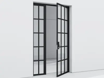 Aluminium door 168 3D model