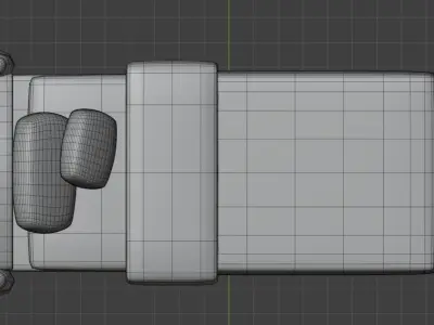 Low poly single bed Free low-poly 3D model
