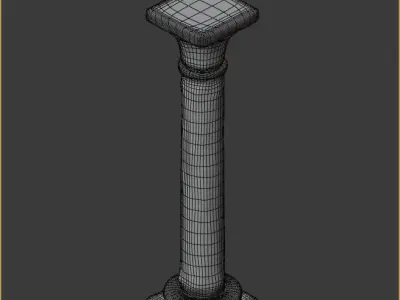 Gothic window pillars 3D model