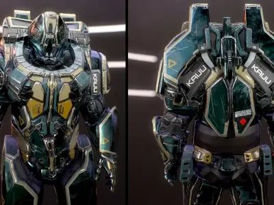 Sci-Fi Armor 9 Low-poly 3D model