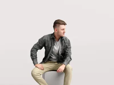 Humano Sitting Man 2203-3 3D model