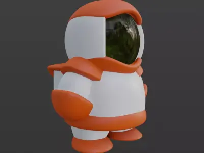 Cartoon Astronaut 3D model