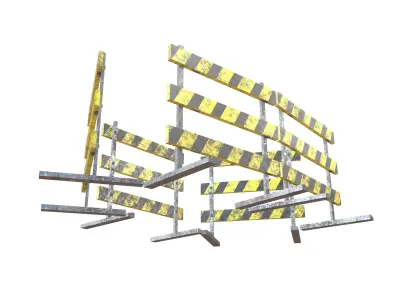 Road Barriers v3 006 Low-poly 3D model