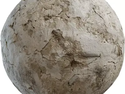 PBR Cracked Weathered Plaster Texture