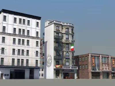 8 City Buildings 3D model