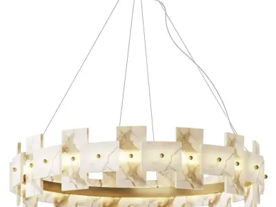 Alabaster Halo Chandelier 3D model