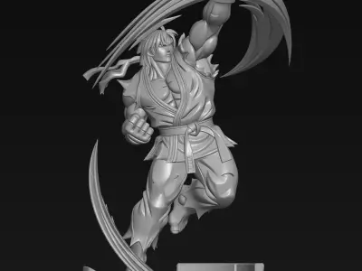 Ken Masters Shoryuken - Street Fighter 3D Printable STL 3D print model