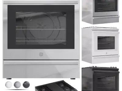 GE Gas Range 30SlideIn 3D model