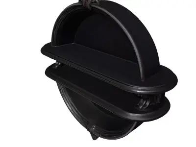 Ornate Circular Wall Shelf Decor Low-poly 3D model