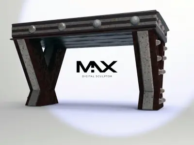 Medieval Style Table Table Top Free 3D print model