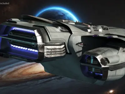  Futuristic Spaceship Hovercraft 