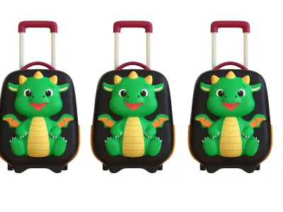 Low Poly - Suitcase Dragon Low-poly 3D model