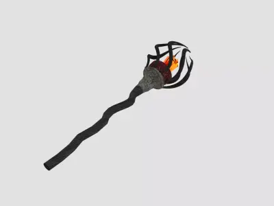 Magic wand Free low-poly 3D model
