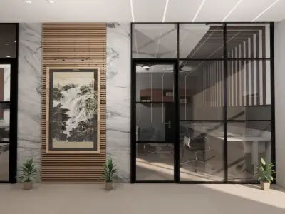 Office interior 3d model  3D print model