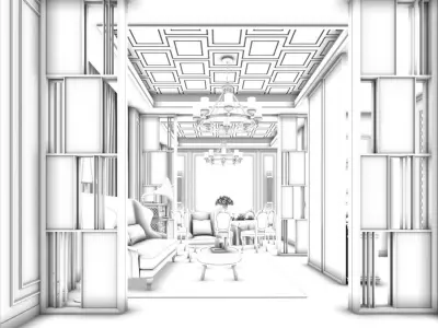 Business Restaurant - Coffee - Banquet  56 3D model
