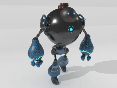 Robot futuristic 3D model