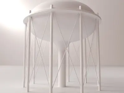 Water Tower V3 3D model