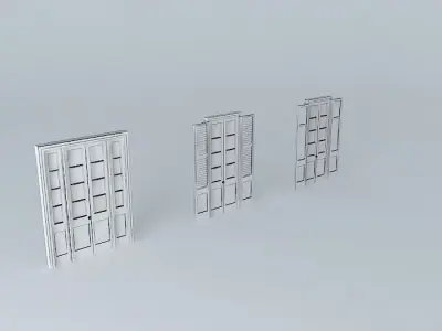 French Quarter Doors Shutters Free 3D model