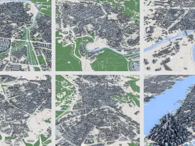 Ultimate 3D Cities Mega Pack 660 Models 3D model