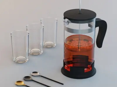 French press IKEA Upphetta 3D model