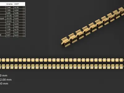 16 PIECES LIGHT WEIGHT LINK CHAIN FOR GIRLS  3D print model