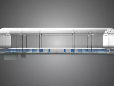 GREENHOUSE PLANT FARM CULTIVATION AEROPONIC HYDROPONIC GARDEN 3D model