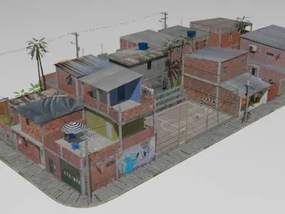 favela street  3D model